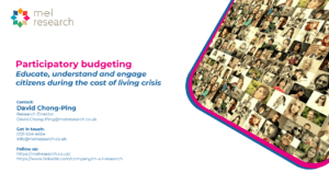 Resident priorities and participatory budgeting cover