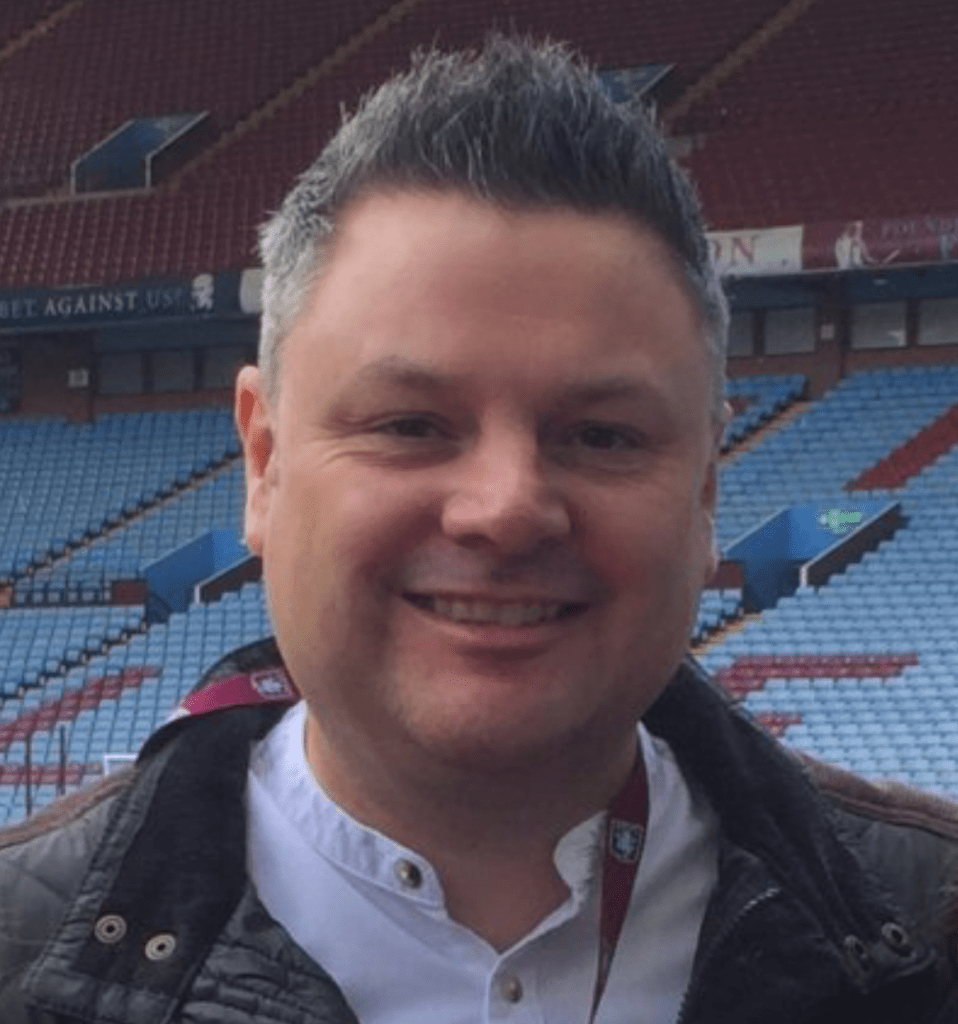 Paul Sutton headshot at Villa Park