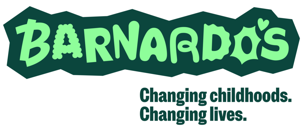 barnardos logo purpose vertical dark green RGB